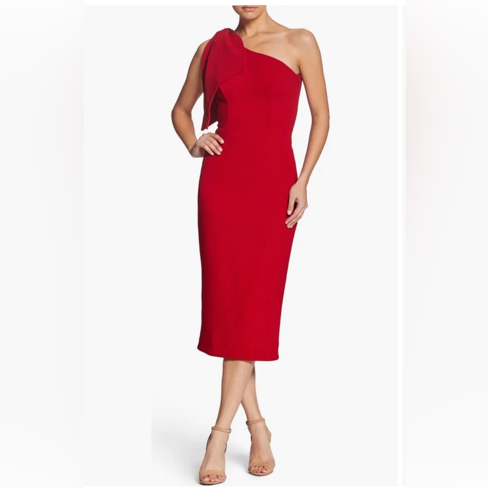 Tiffany One-Shoulder Midi Dress Dress the Population Sz S